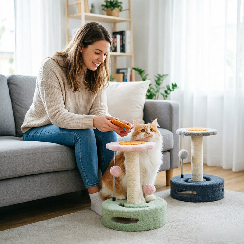Arranhador Torre para Gatos Pequenos com Girassol