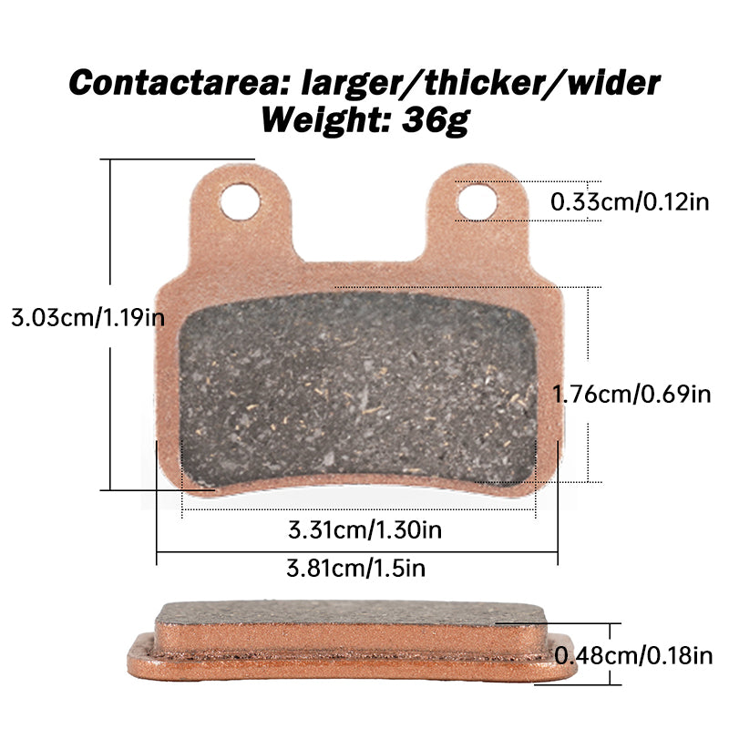 Pair A06F-1 Bicycle Brake Pads for XD-KLBS-DOT4 E-Bike Hydraulic Brakes, Durable Replacement Disc Brake Pads