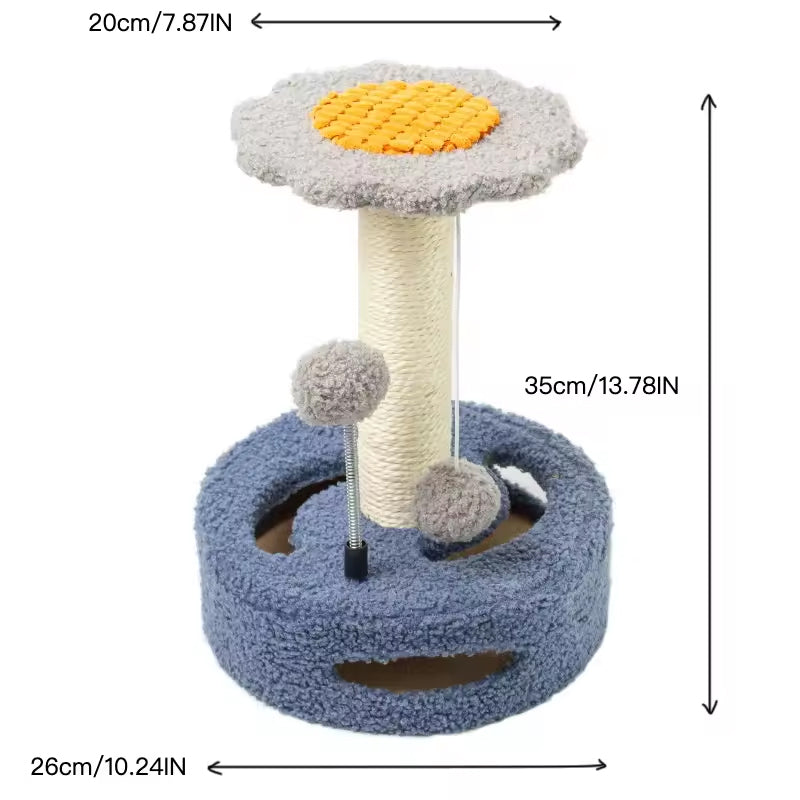 Arranhador Torre para Gatos Pequenos com Girassol
