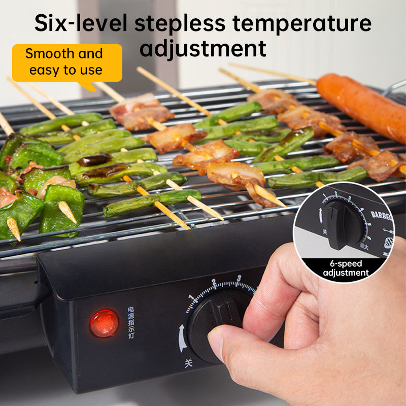 Grelhador Elétrico Portátil 6 Níveis de Temperatura