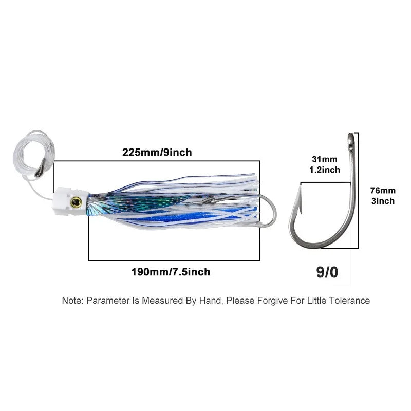Isca de Pesca Trolling Mole 225mm 77g para Atum