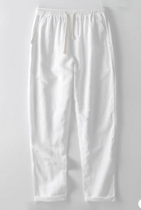 Fato Masculino Slim Fit em Linho e Algodão