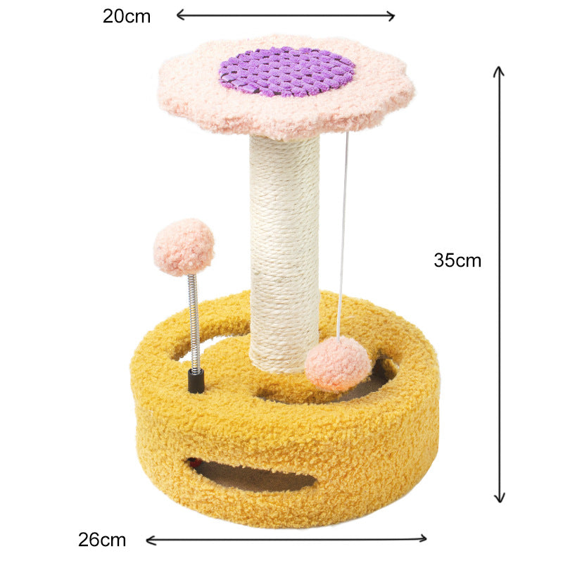 Arranhador Torre para Gatos Pequenos com Girassol