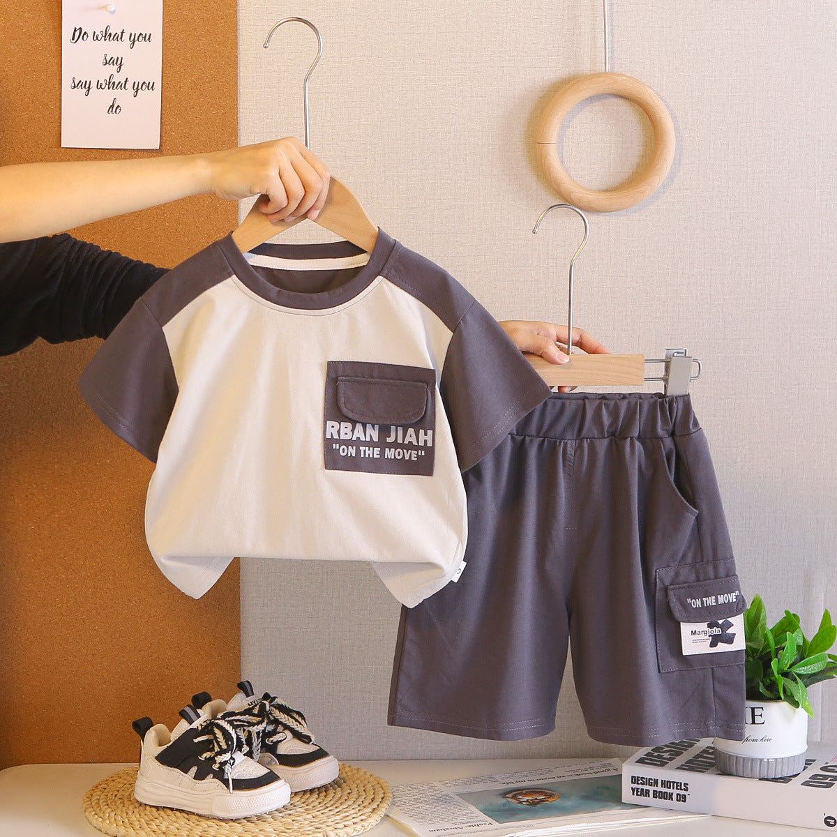 Conjunto Infantil Casual Manga Curta Verão