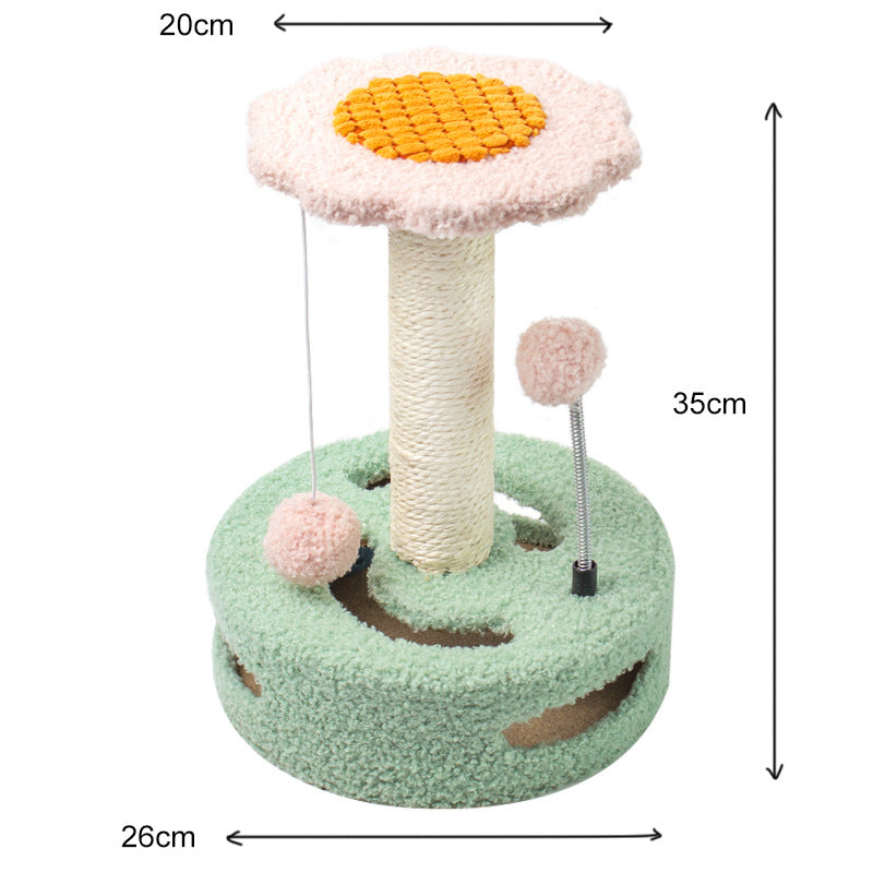 Arranhador Torre para Gatos Pequenos com Girassol