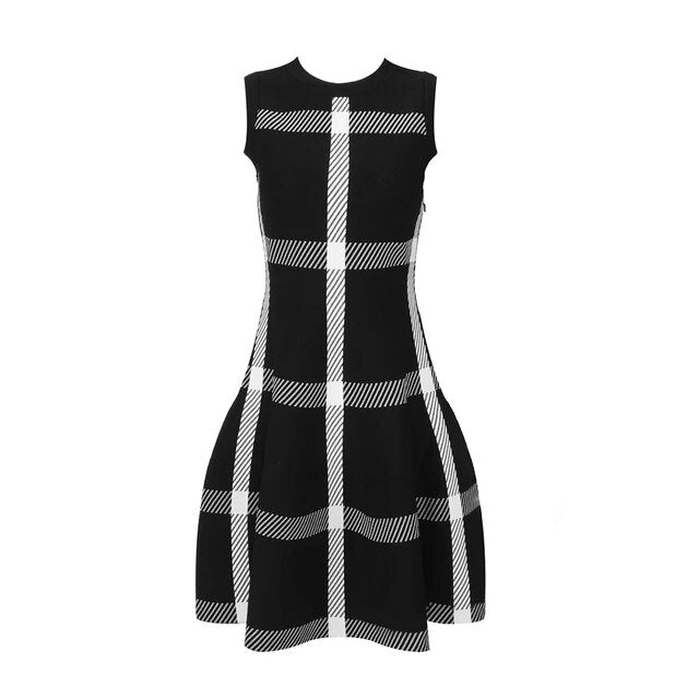 Mini Vestido Riscas Moda Feminina