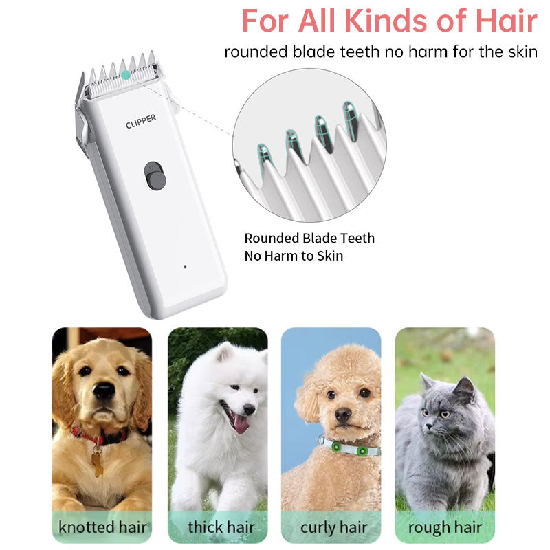 Aparador de Pelos para Animais Sem Fios e Silencioso