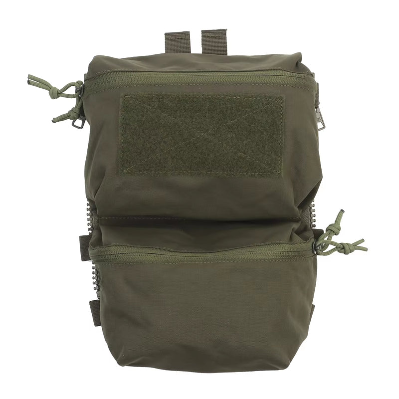 Tactical Back Panel Double General Purpose Pouch for FCPC V5 & Ferro Style Plate Carriers, Molle Utility Storage Bag